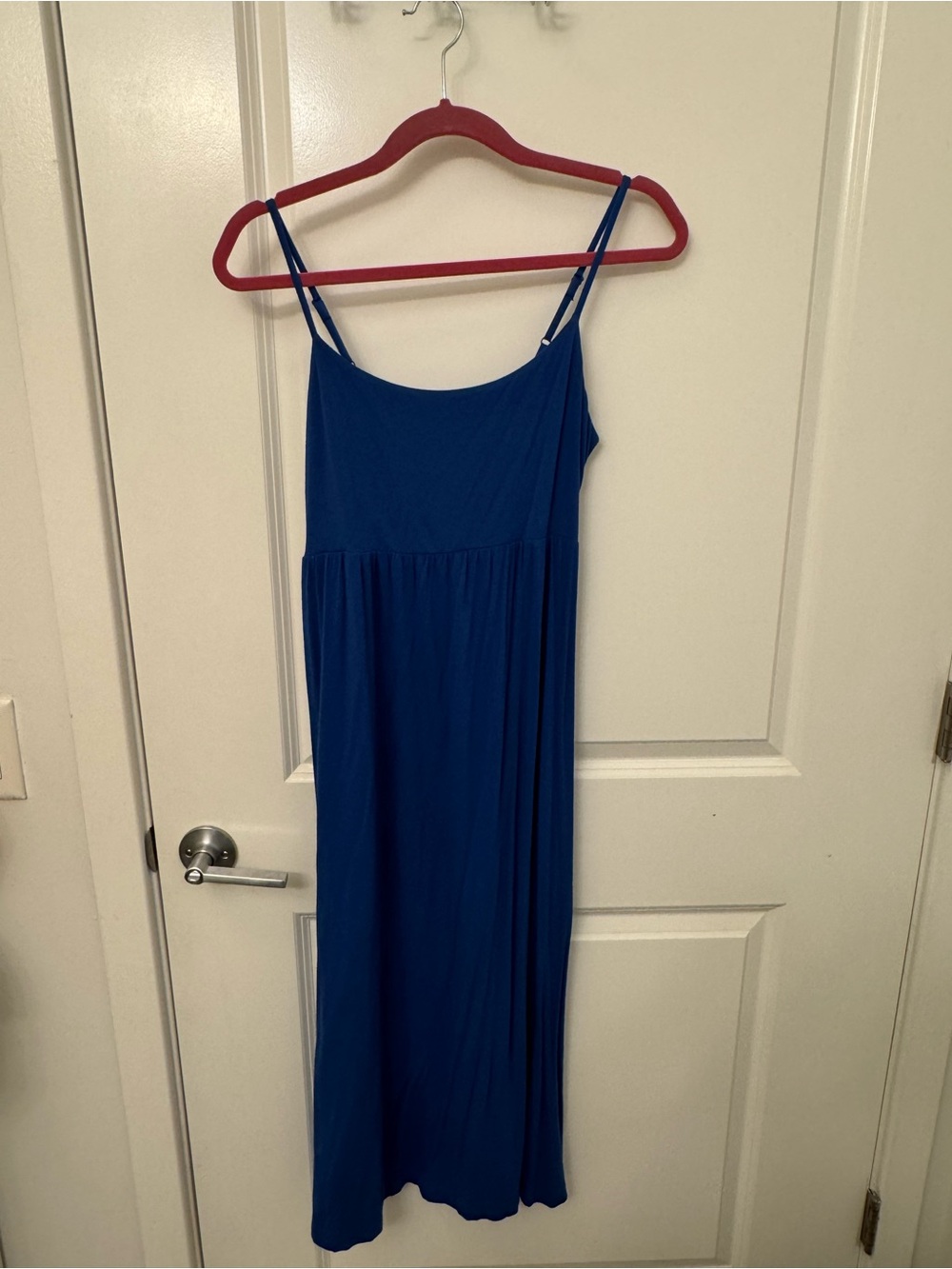 Old Navy Blue Maxi Slip Dress with Spaghetti Straps